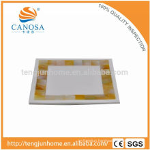 Latest design golden mother-of-pearl ceramic soap dish in Guangzhou